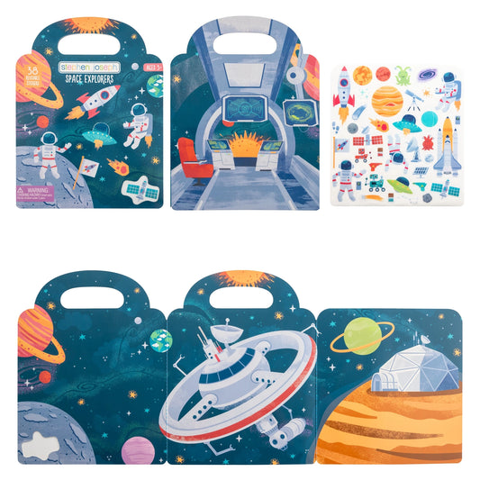 Space Explorers Reusable Sticker Book