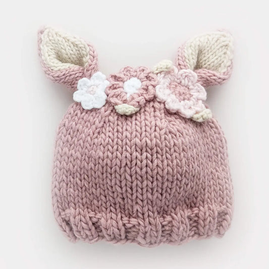 Flower Bunny Beanie Rosy