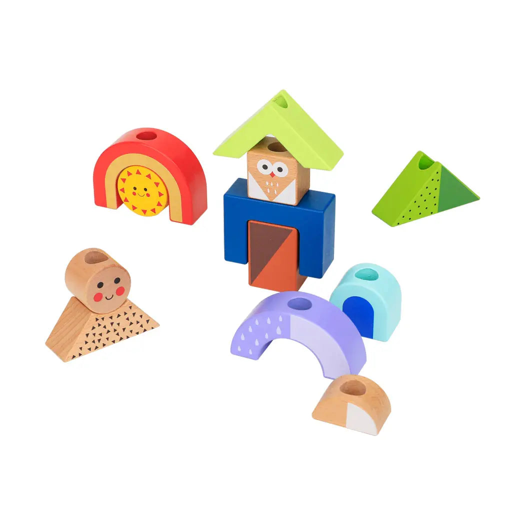 Wooden Shadow Stacking Game