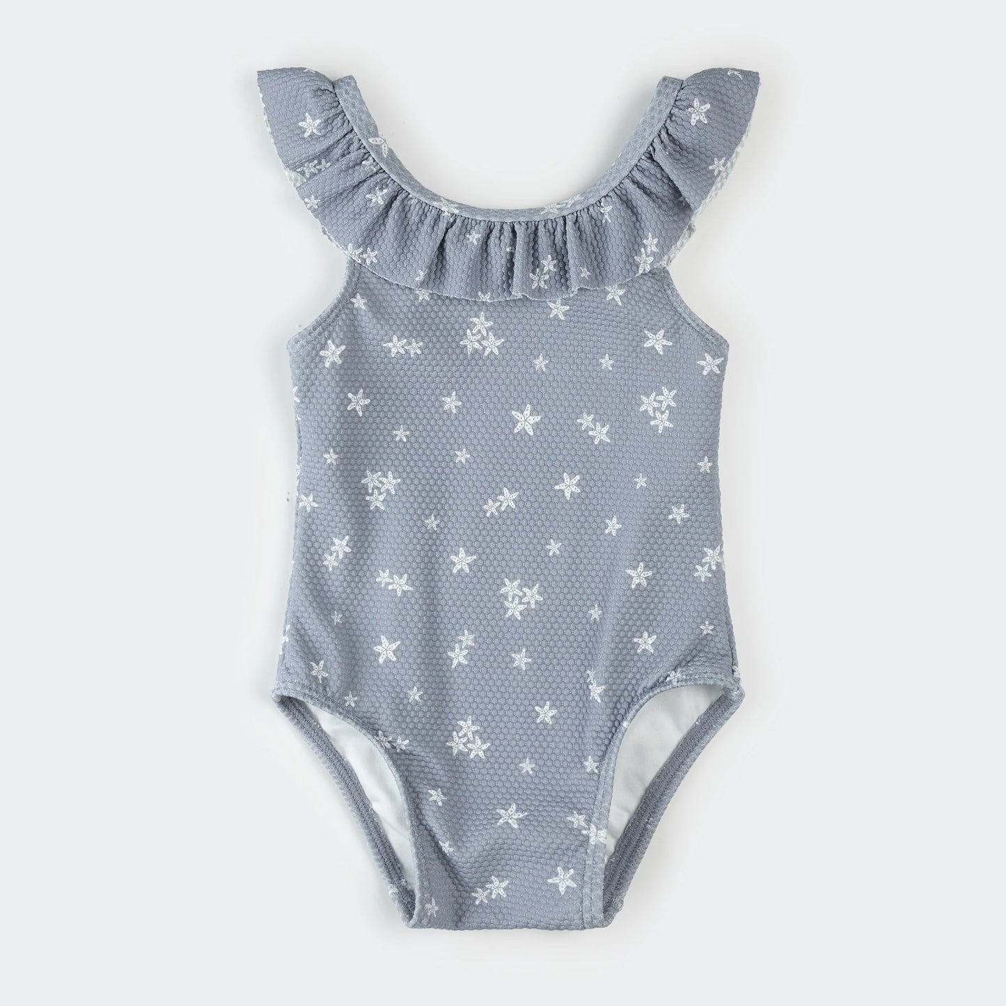 Starfish Print on Blue Swimsuit