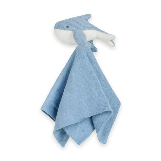 Blue Whale - Organic Baby Lovey Security Blanket