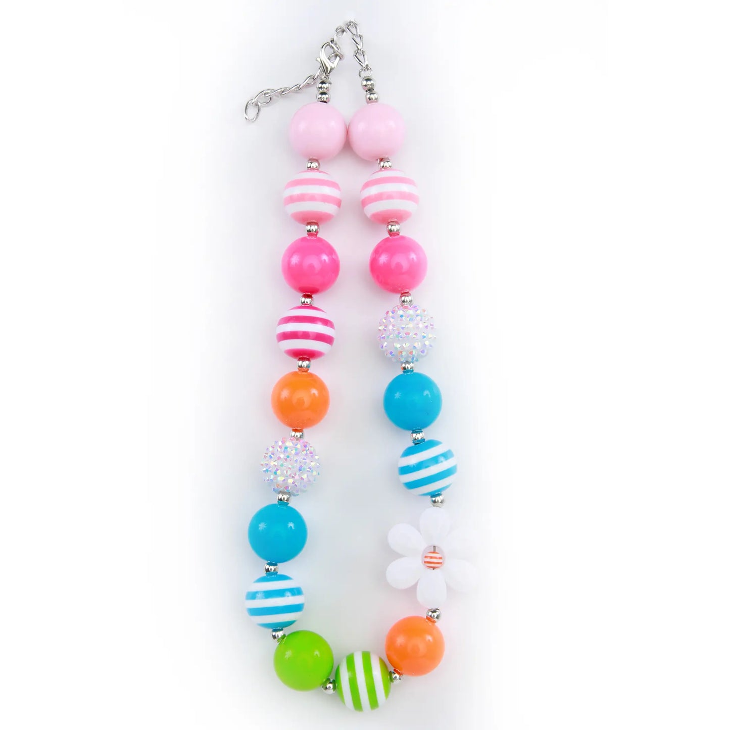 Spring Flower Chunky Beaded Necklace