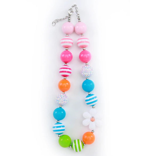 Spring Flower Chunky Beaded Necklace