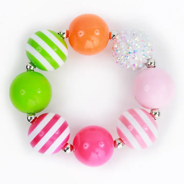 Spring Flower Chunky Beaded Bracelet