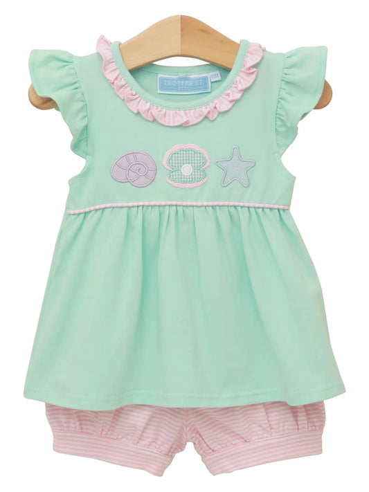 Under The Sea Banded Short Set