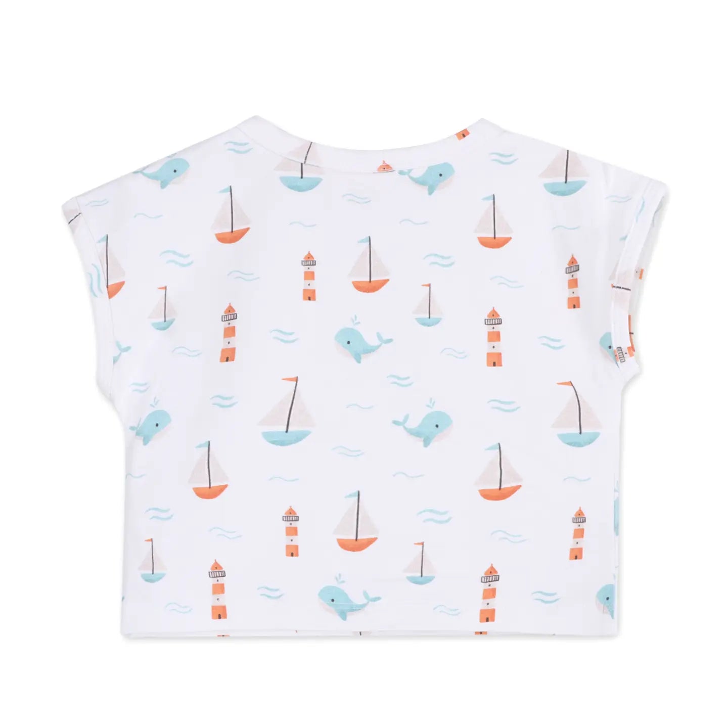 Sailboat Whales Baby Tee & Shorts Set
