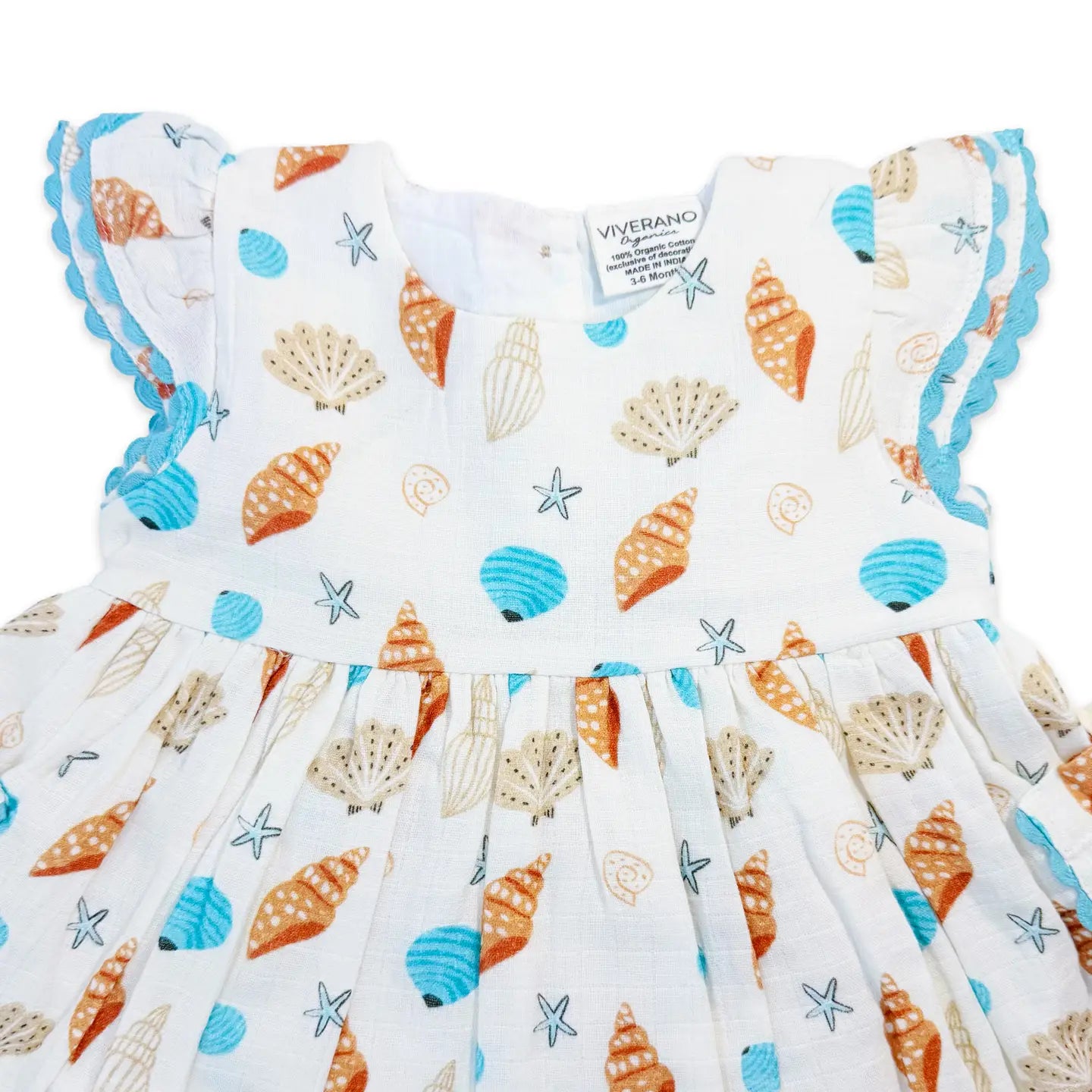 Seashell Pocket Baby Dress + Bloomer