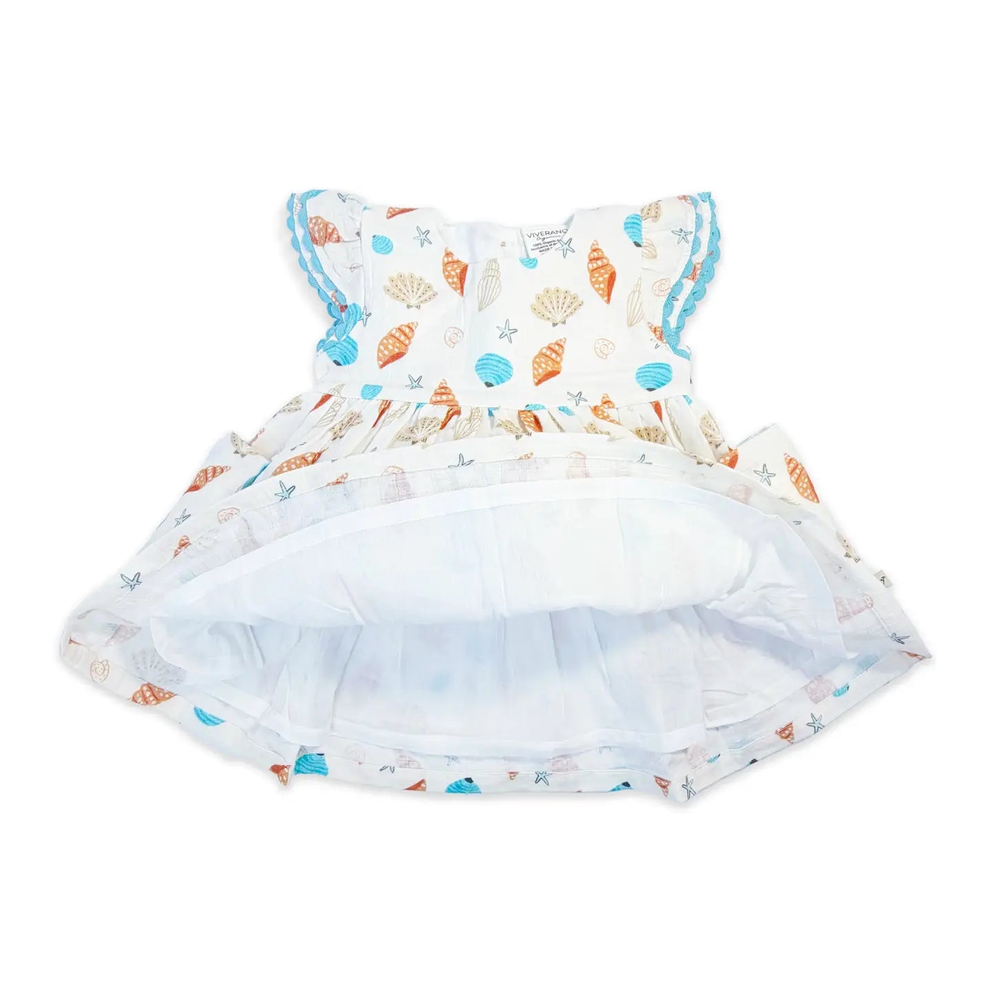 Seashell Pocket Baby Dress + Bloomer
