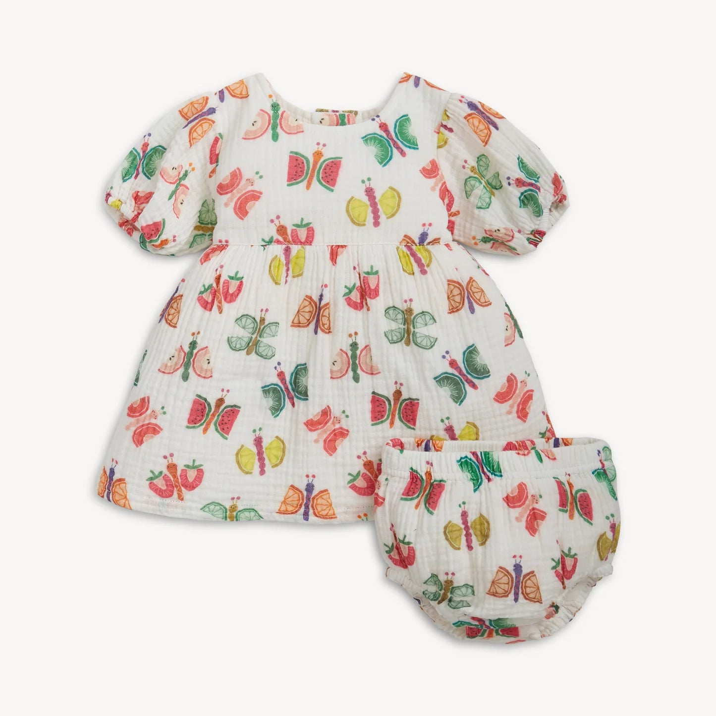 The Fruit Flies Cotton Dress +Bloomer