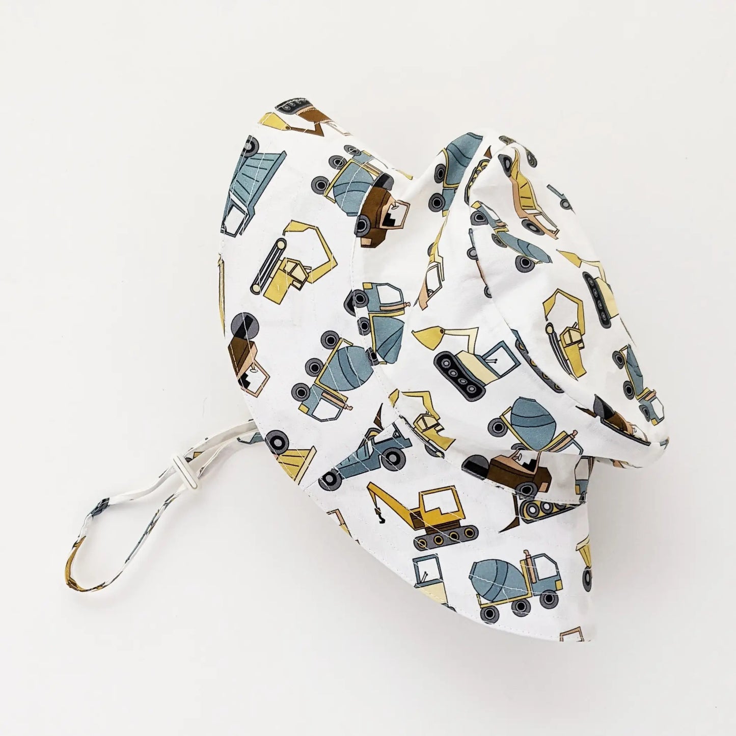 Construction Trucks Bucket Hat Upf 50+ with Adjustable Breakaway Strap