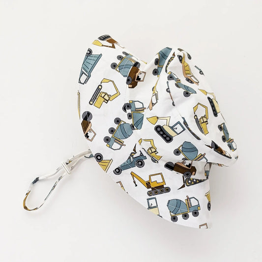 Construction Trucks Bucket Hat Upf 50+ with Adjustable Breakaway Strap