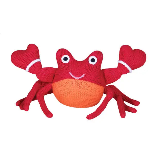 Corey the Crab Knit Rattle 6” Rattle