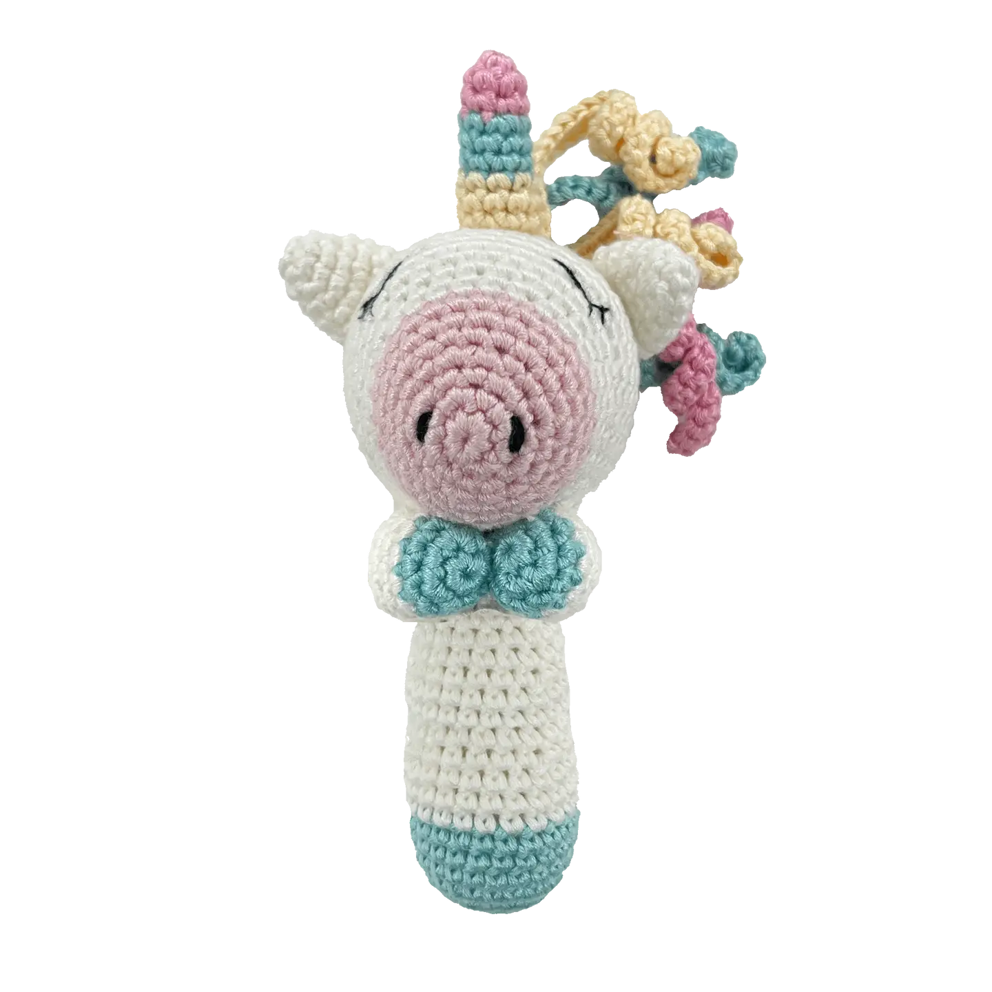 Unicorn Crochet Stick Rattle