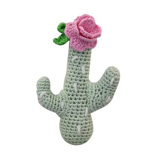 Cactus Bamboo Crochet Stick Rattle