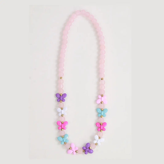 Pink Butterfly Necklace