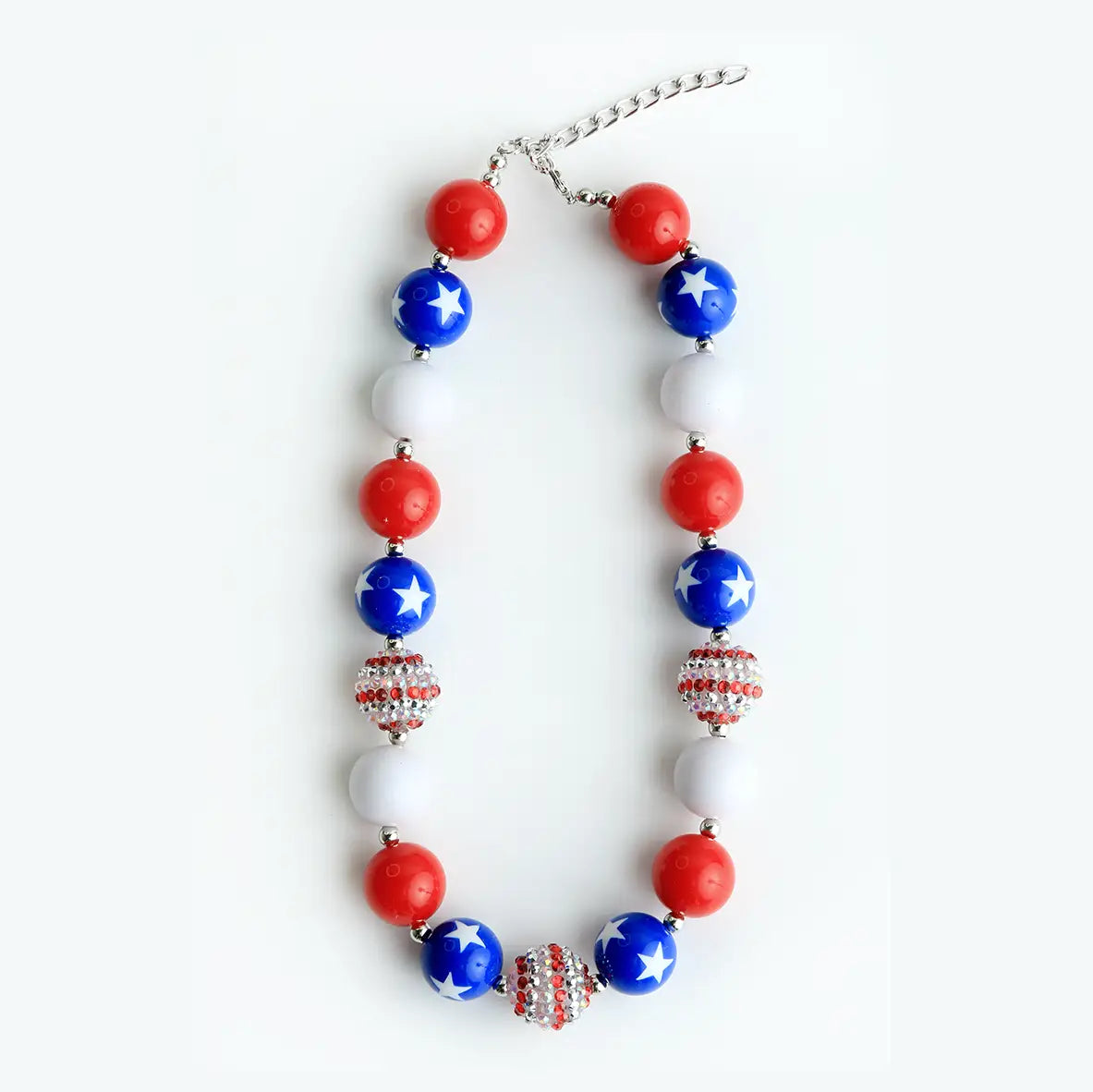 Chunky RWB Beaded Necklace