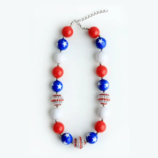 Chunky RWB Beaded Necklace