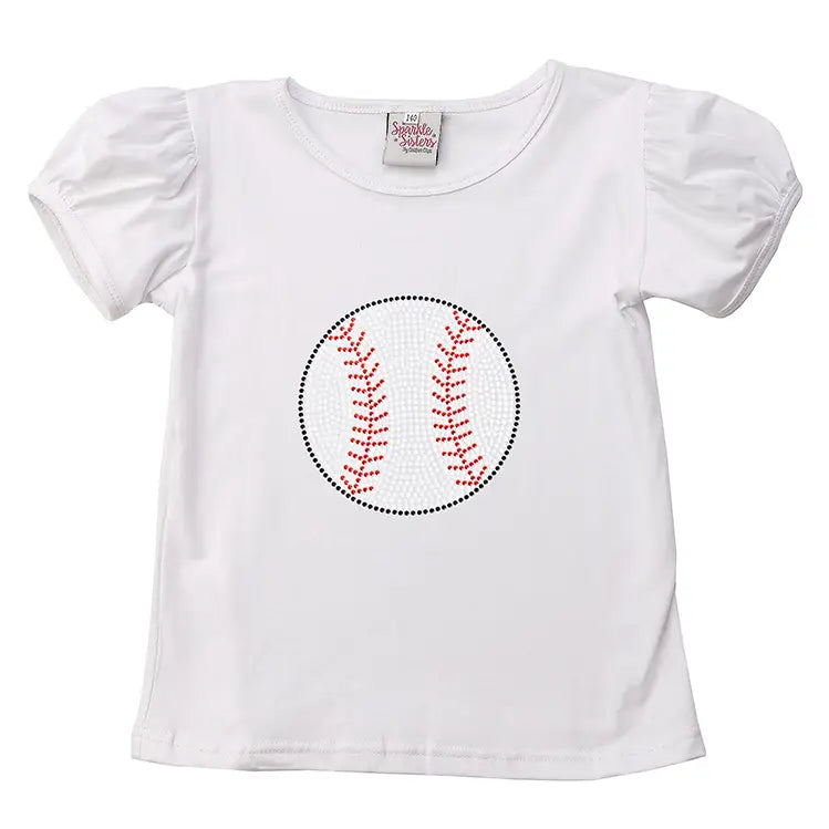 Studded Baseball Bat Puff Sleeve Tee