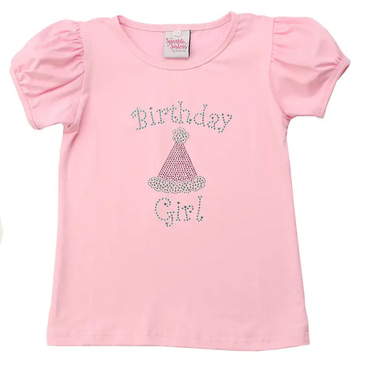 Studded Birthday Girl Puff Sleeve Tee