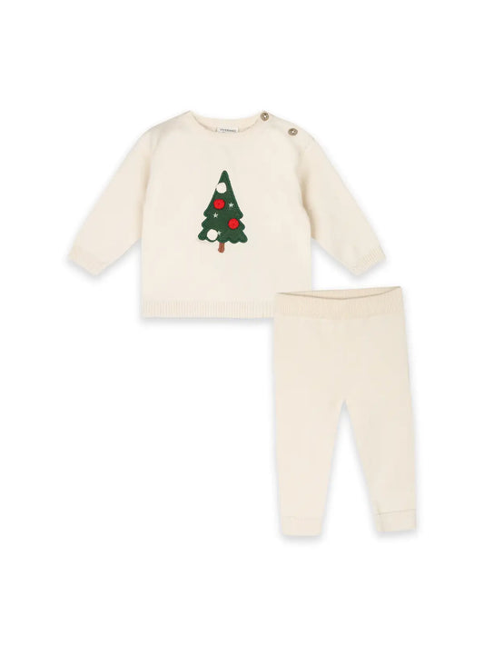 Jolly Christmas 3D Knit Baby Pullover & Pant Set (Organic)