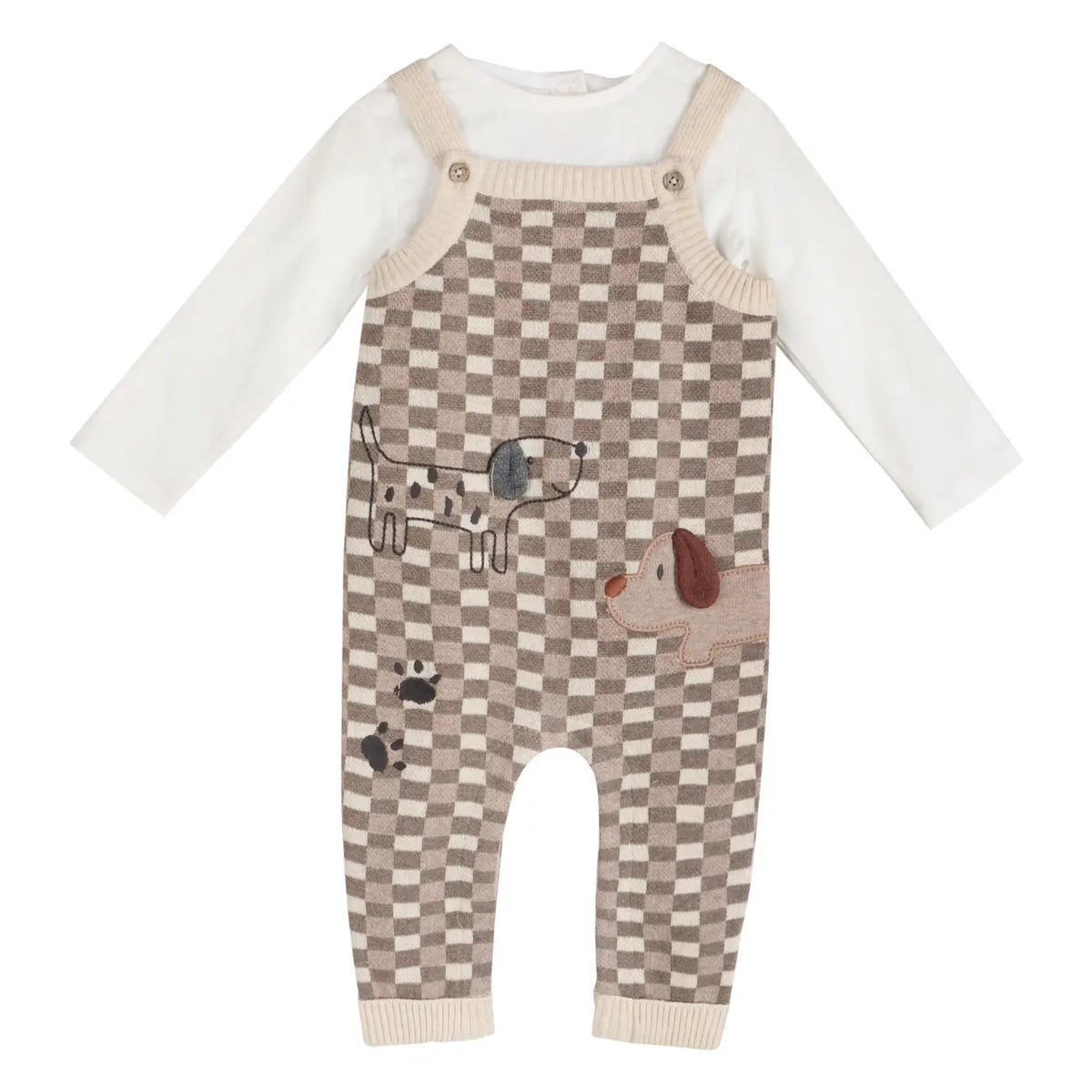 CheckDog 3D Knit Overall Set
