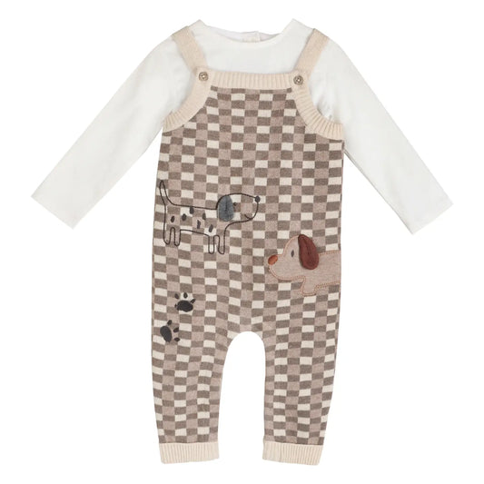 CheckDog 3D Knit Overall Set
