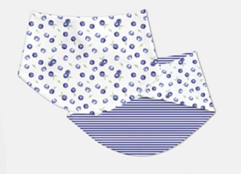 Blueberry Reversible Bandana Bib