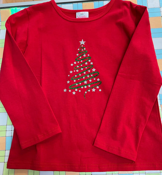 Tree w/Silver Stars Long Sleeve