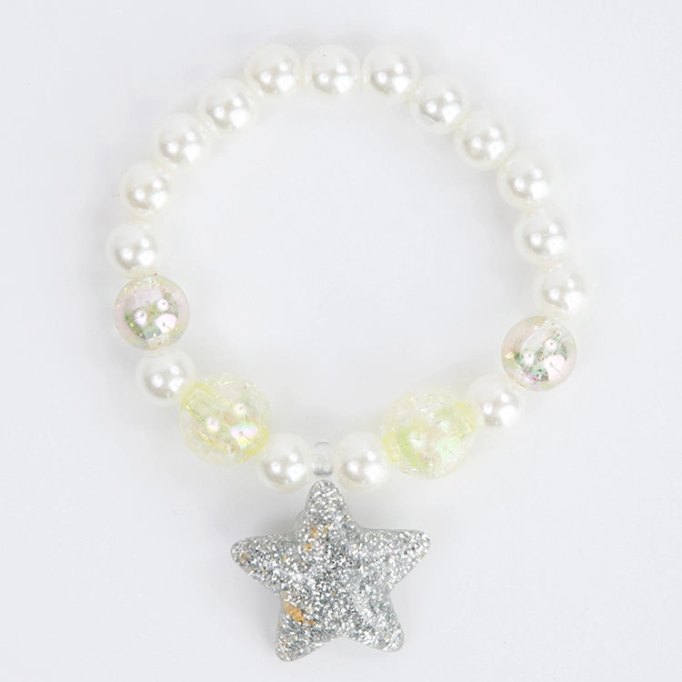 Pearl Glitter Star Beaded Bracelet