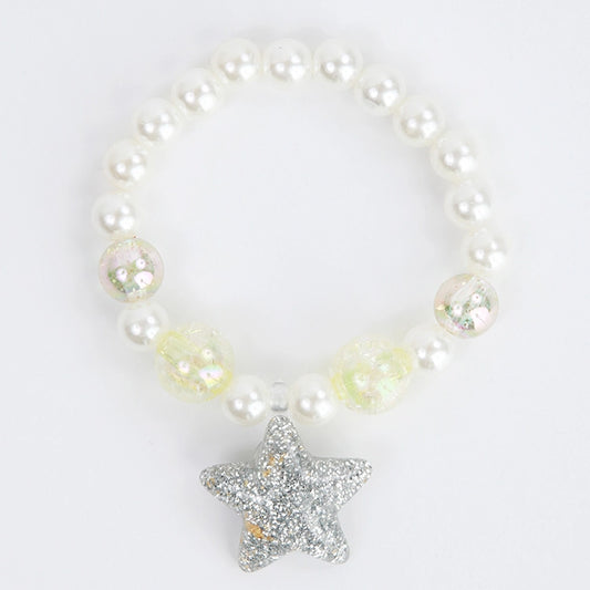 Pearl Glitter Star Beaded Bracelet