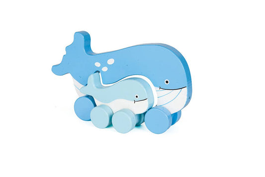 Whale Big & Little Wooden Roller