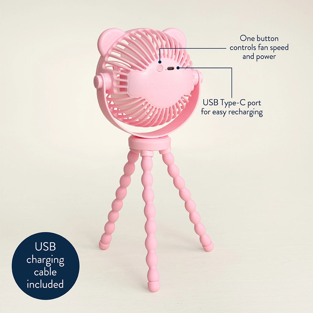 Itzy Breeze 3-Speed Stroller Fan (Pink)