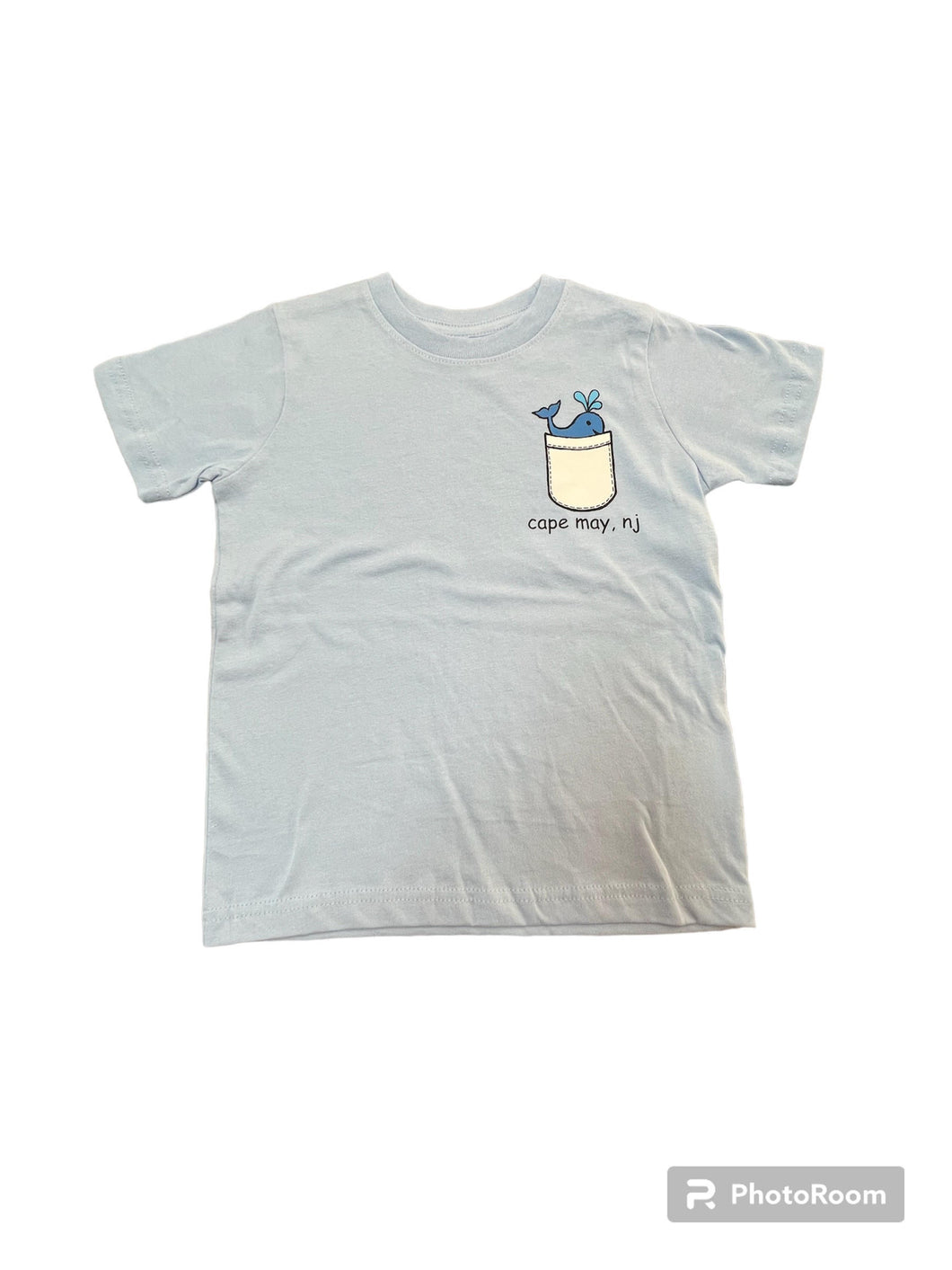 Whale Pocket Cape May NJ T-Shirt Blue