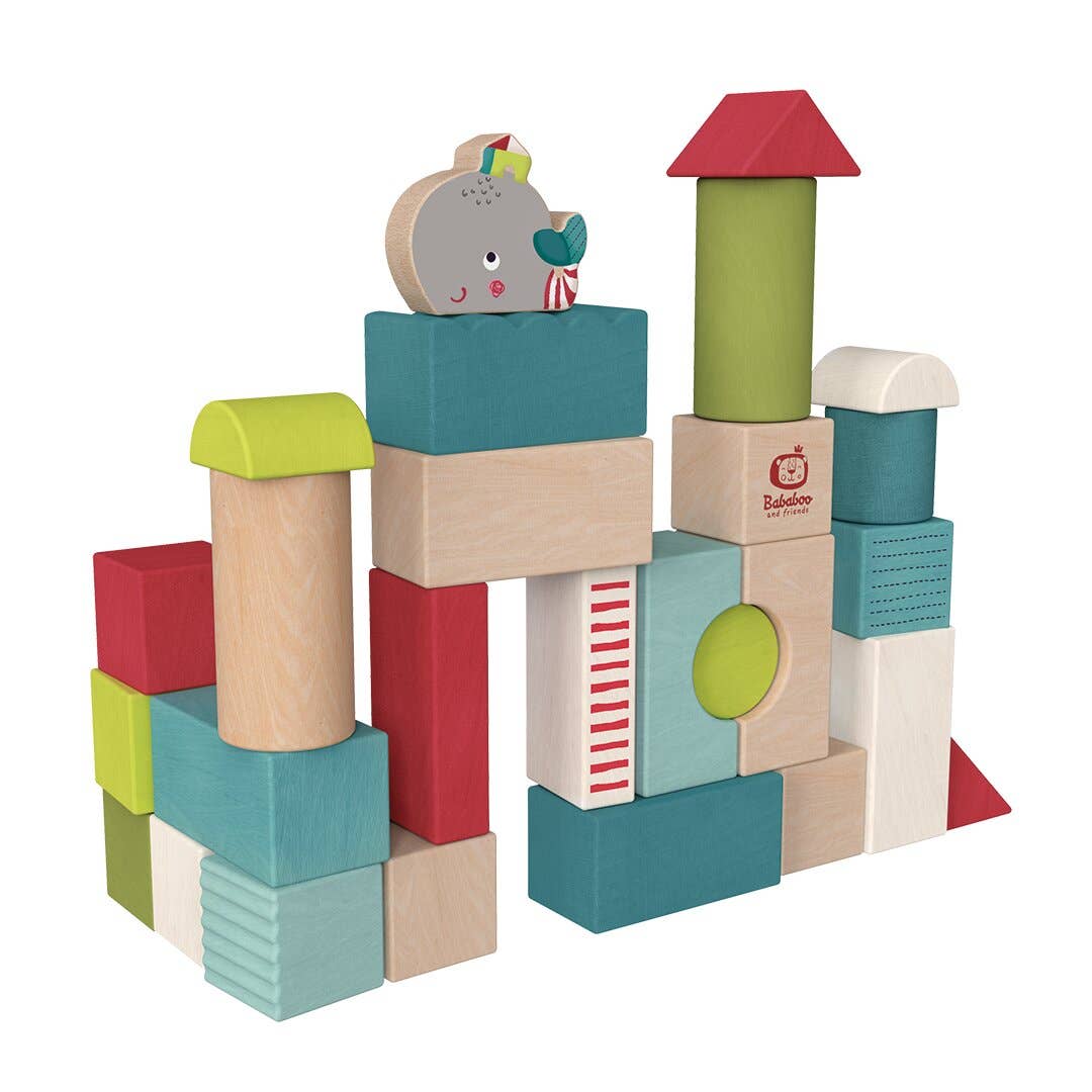 Wilma Whale Babablocks Wooden Building Blocks [12+ Months]
