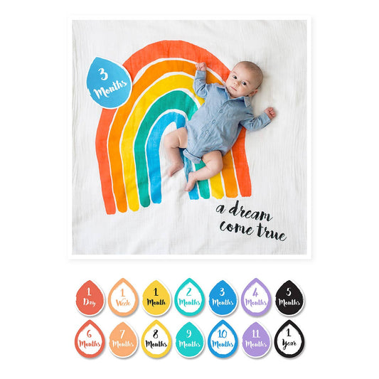 Baby's 1st Year Swaddle & Milestone Cards - Dream Come True