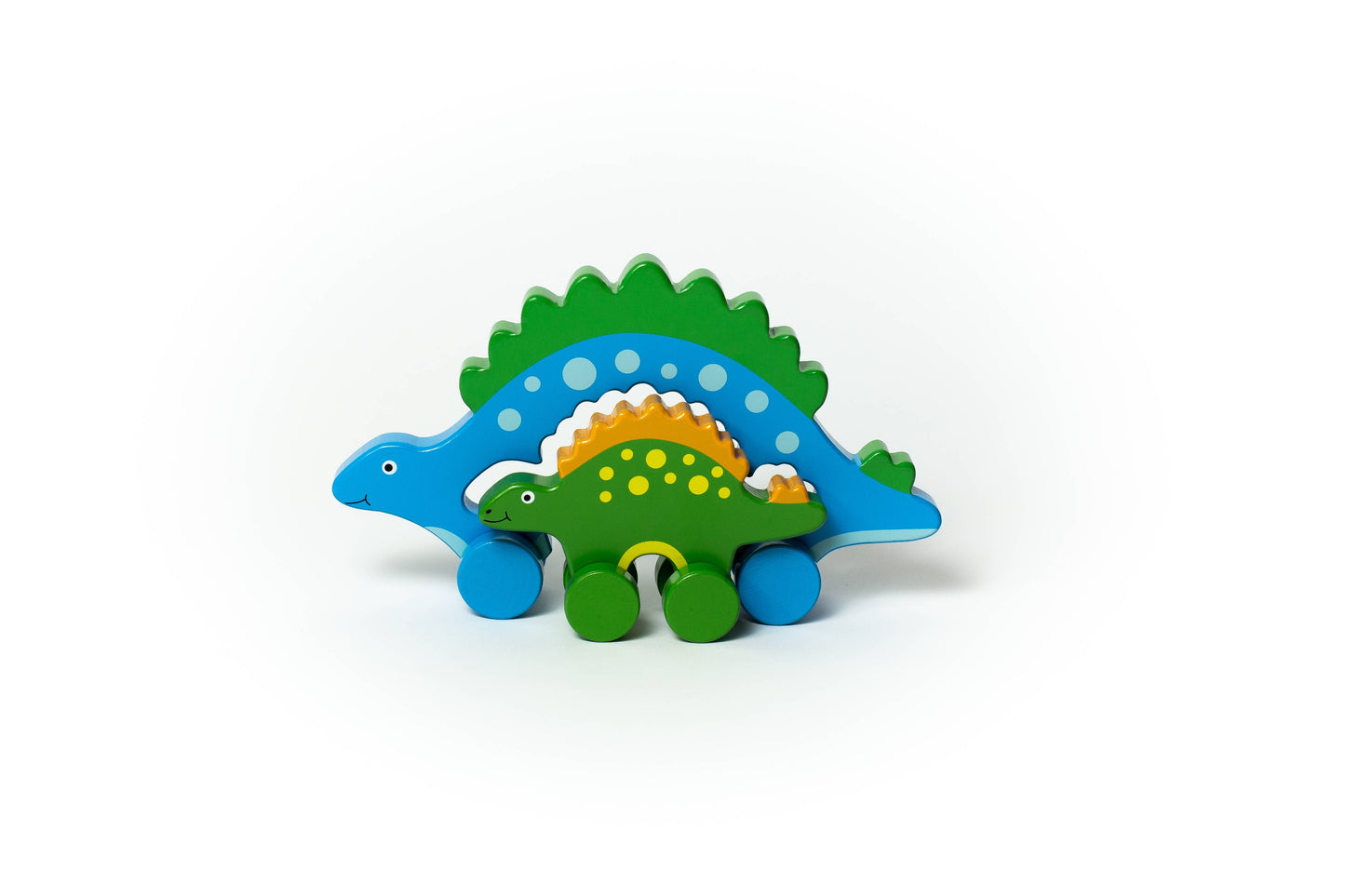 Stegosaurus Dino Big & Little Wooden Roller