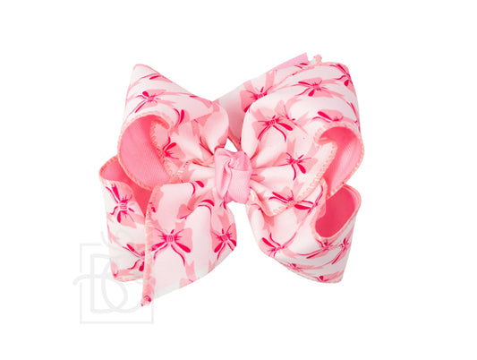 Bow Print Hair Bow on Alligator Clip