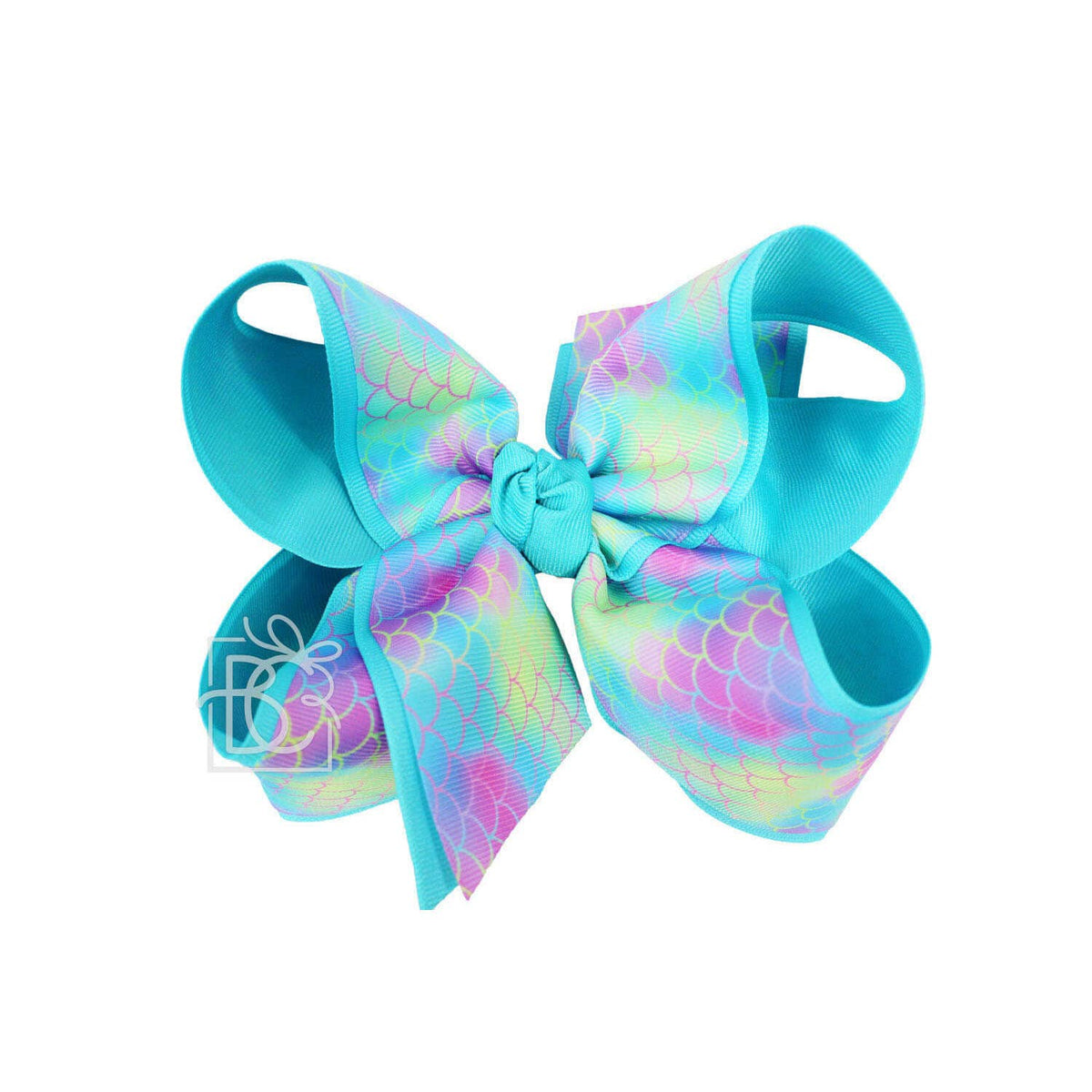 LAYERED MERMAID/GROSGRAIN BOW ON CLIP