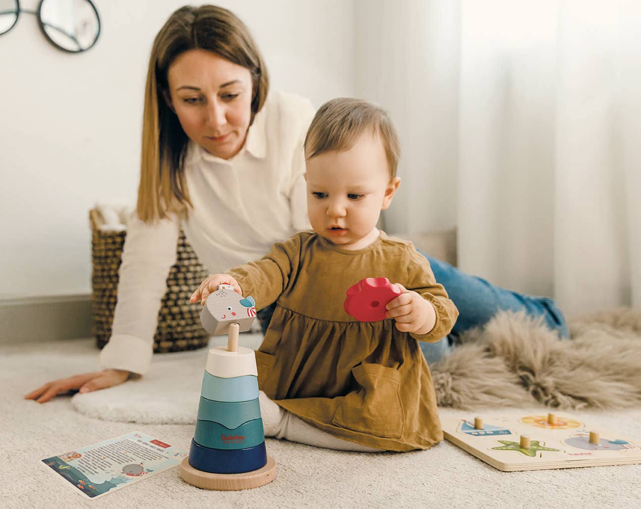 Bababoo and friends® - Wilma Whale Wooden Stacking Toy [18+ Months]