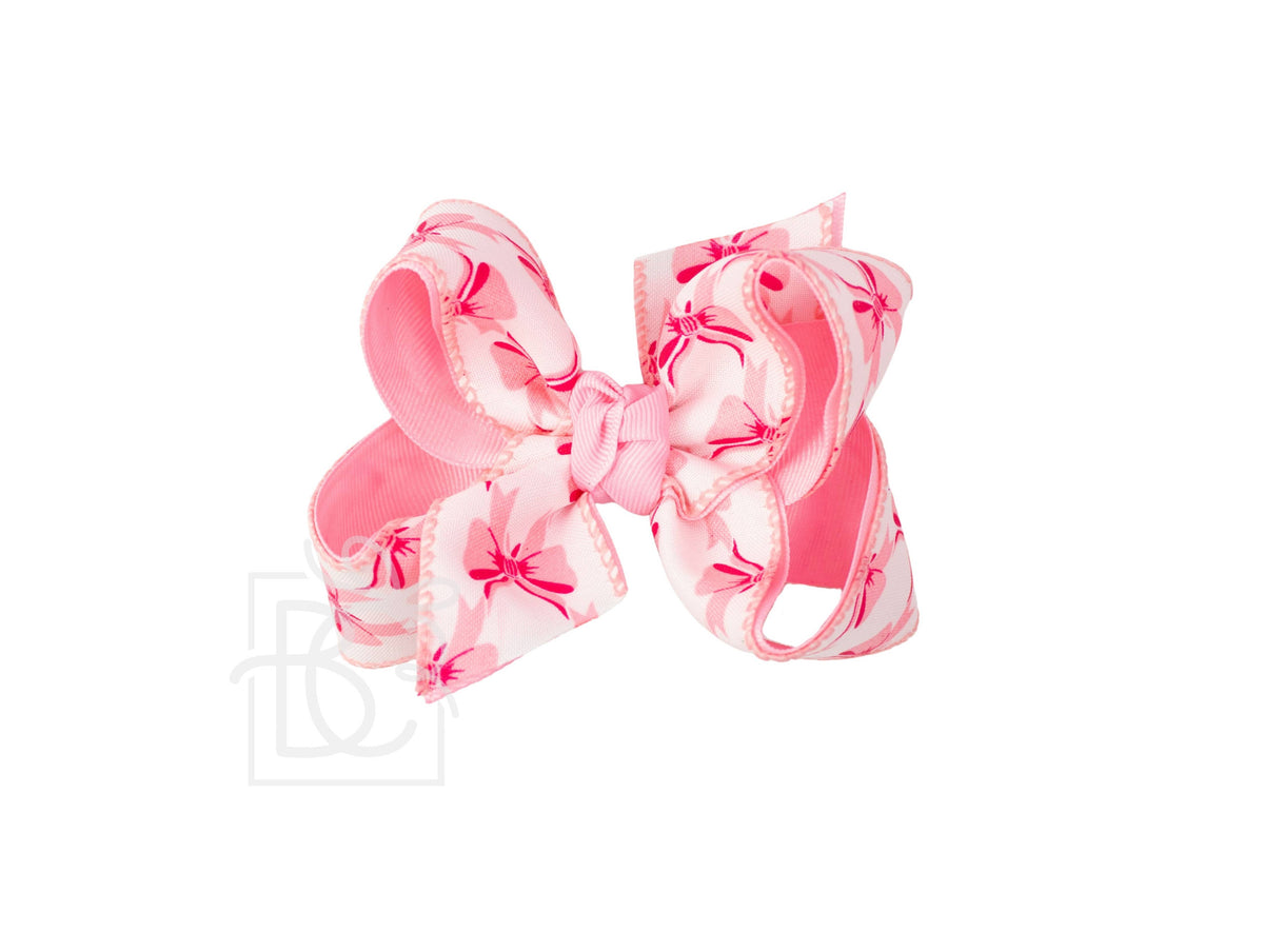 Bow Print Hair Bow on Alligator Clip
