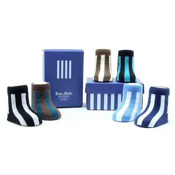 Baby Socks Set (6 Pairs) -Stripe