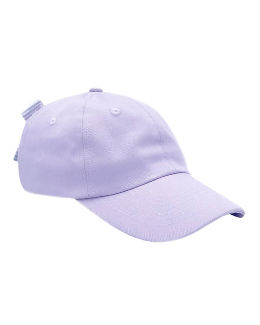 Bow Baseball Hat in Lavender (Youth)
