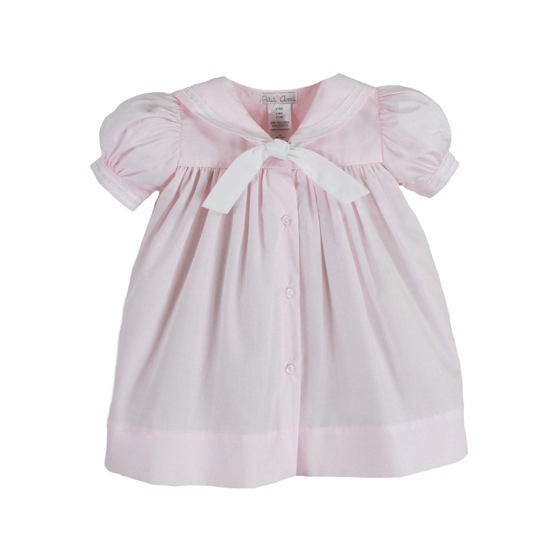 pink sailor dress Kawaii Floral Sailor Dress - Embroidered Cotton Princess Waist - SemenCoicis